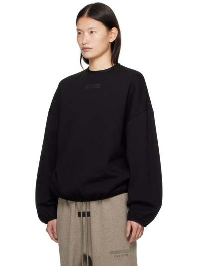 ESSENTIALS Black Elasticized Sweatshirt outlook