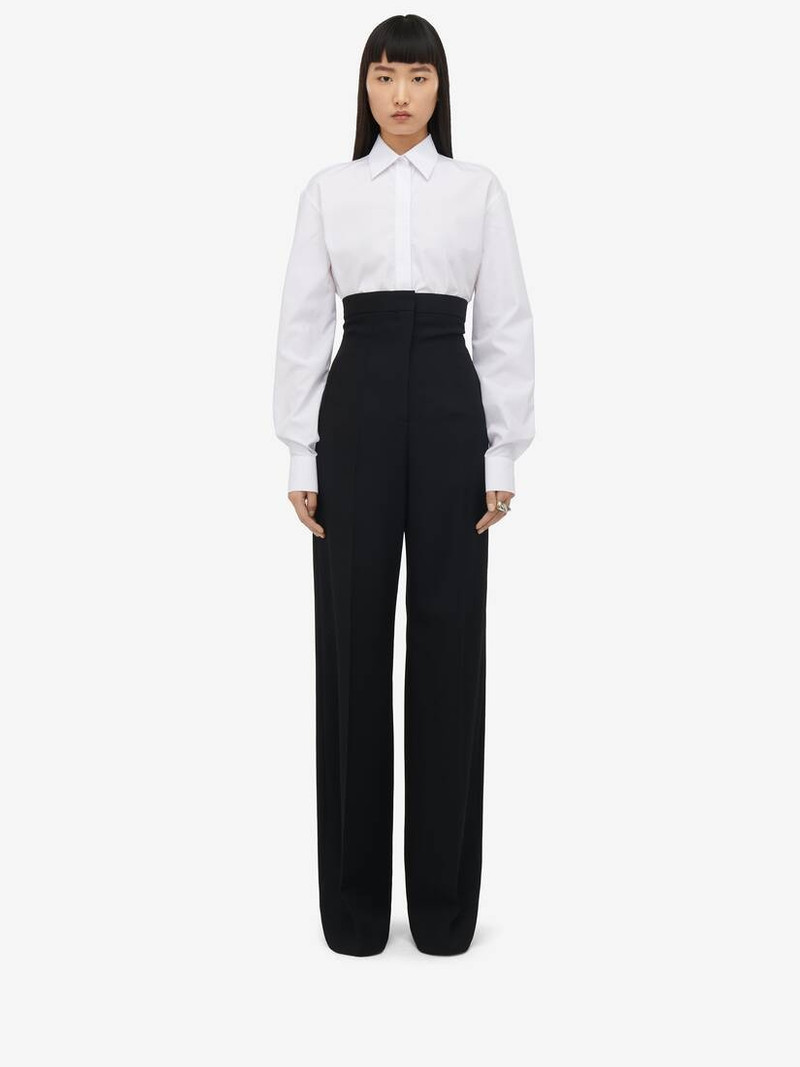 Women's Corset High-waisted Trousers in Black 1