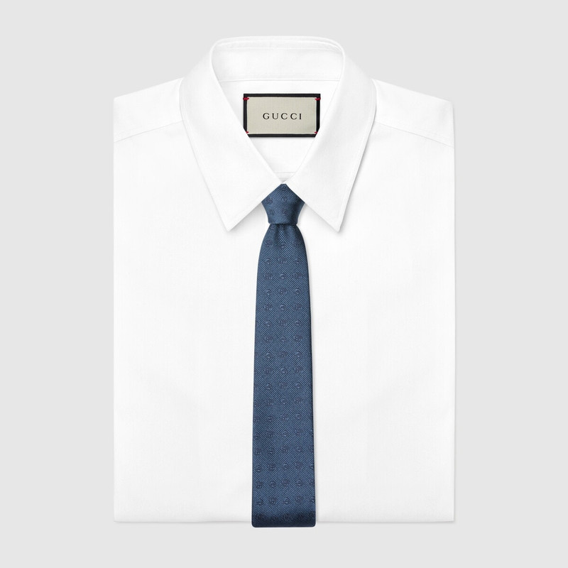 GUCCI Double G and Horsebit jacquard silk tie outlook