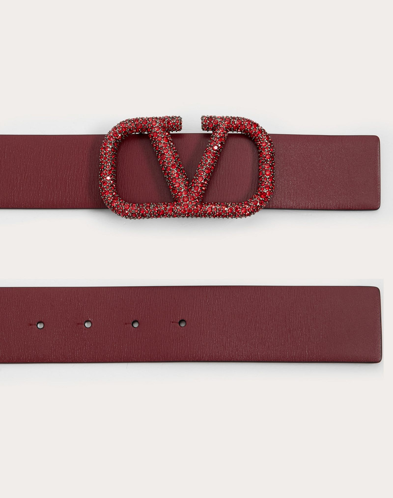 VLOGO SIGNATURE BELT IN GLOSSY CALFSKIN 40MM 3