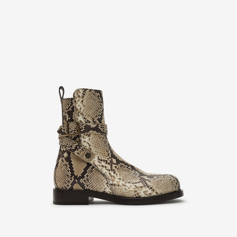 Python-print Leather Ledger Boots​​ 1