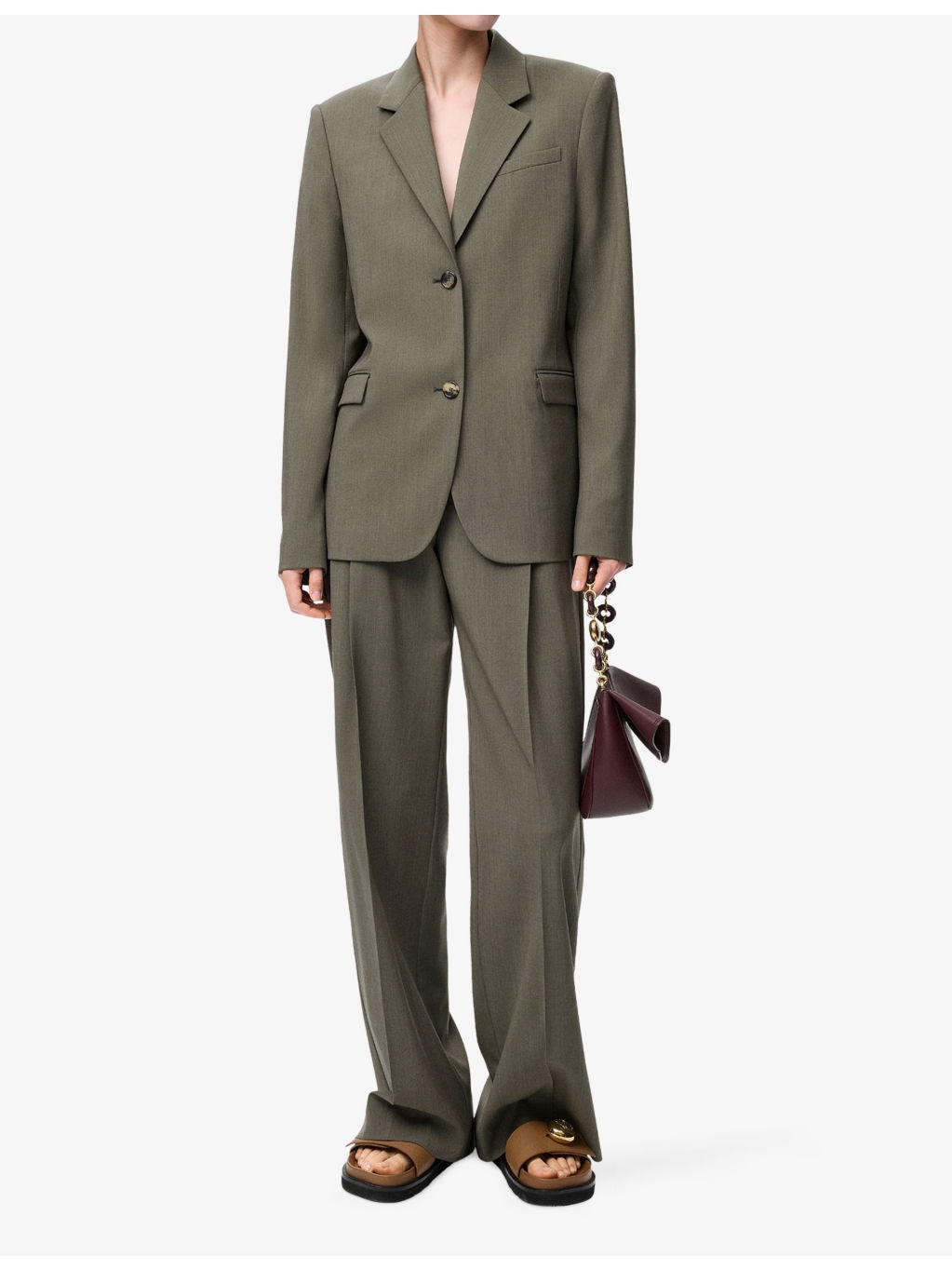 Logo-Waistband Straight-Leg Woven Trousers - 2