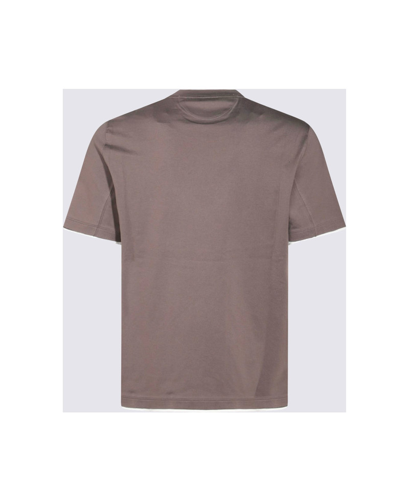 Brunello Cucinelli Brown Cotton T-shirt outlook