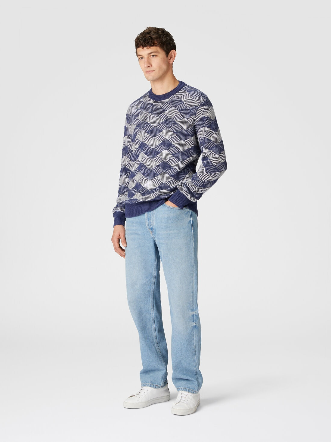 Ribbed crew neck sweater - 2