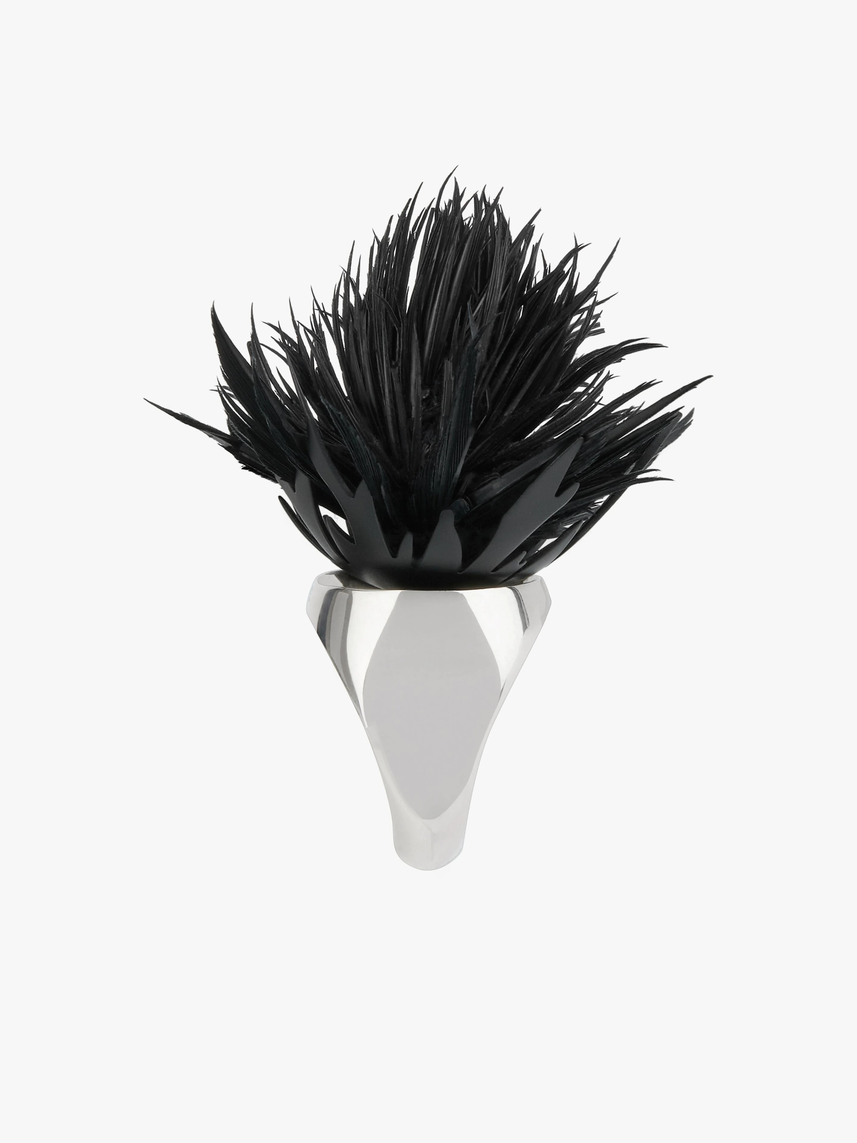 THISTLE RING WITH FEATHERS - 6