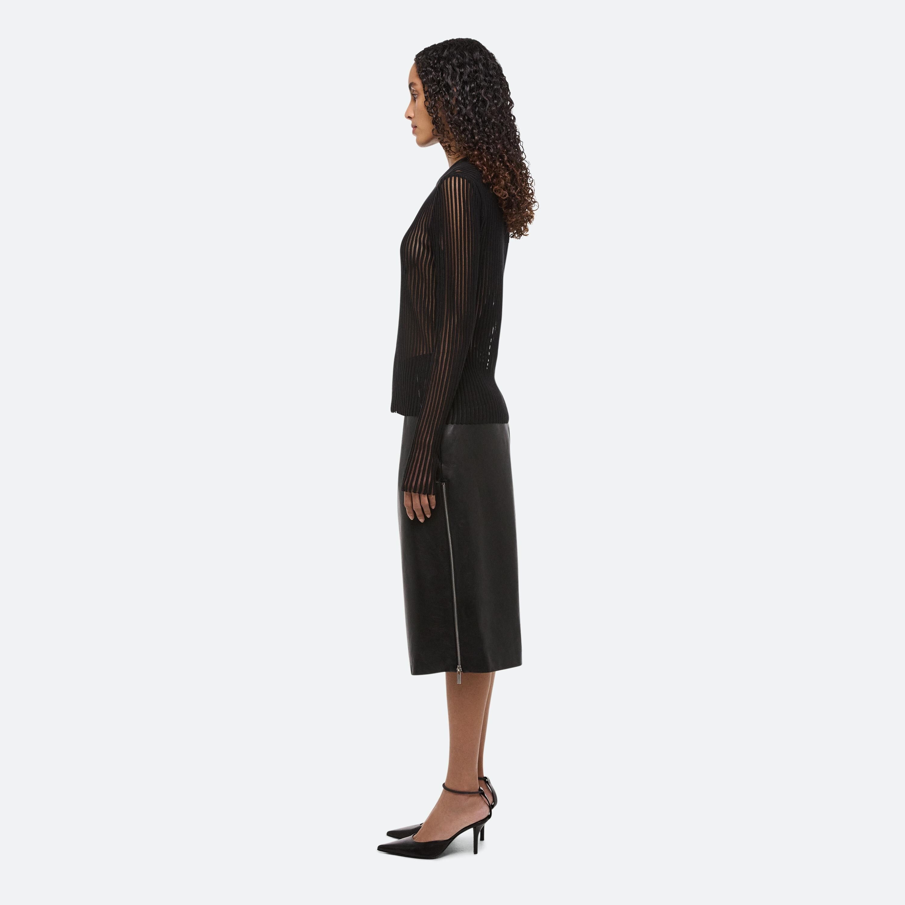 SPACED SHEER CREWNECK - 4