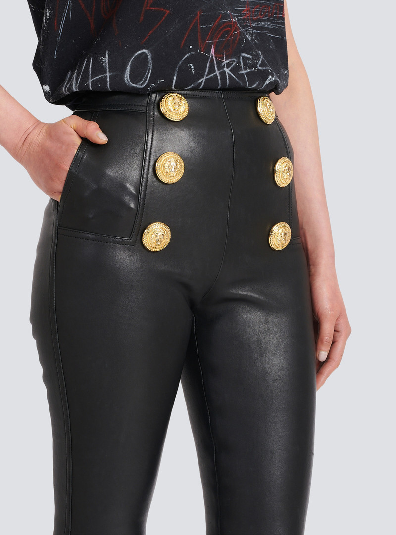 Leather skinny pants 7