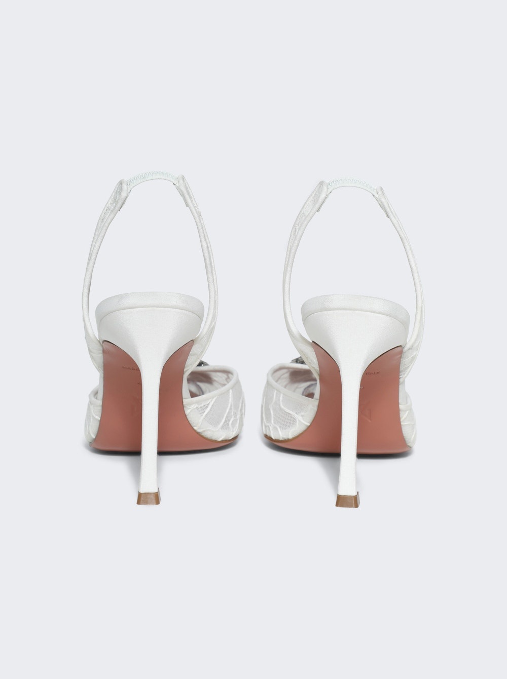 Camelia Lace Slingback Pumps Ivory Lace - 4