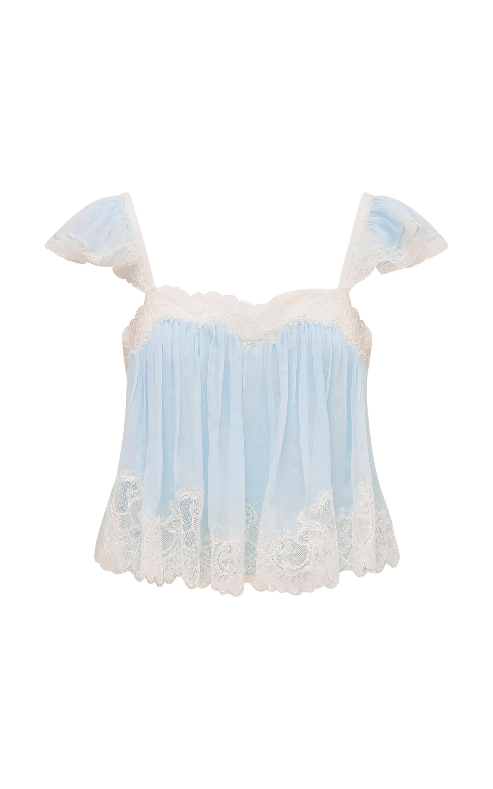 Lova Chiffon Silk Top light blue - 1