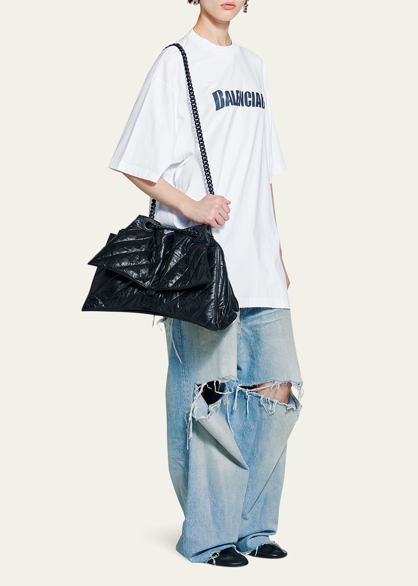 Crush Medium Quilted Chain Shoulder Bag - 5