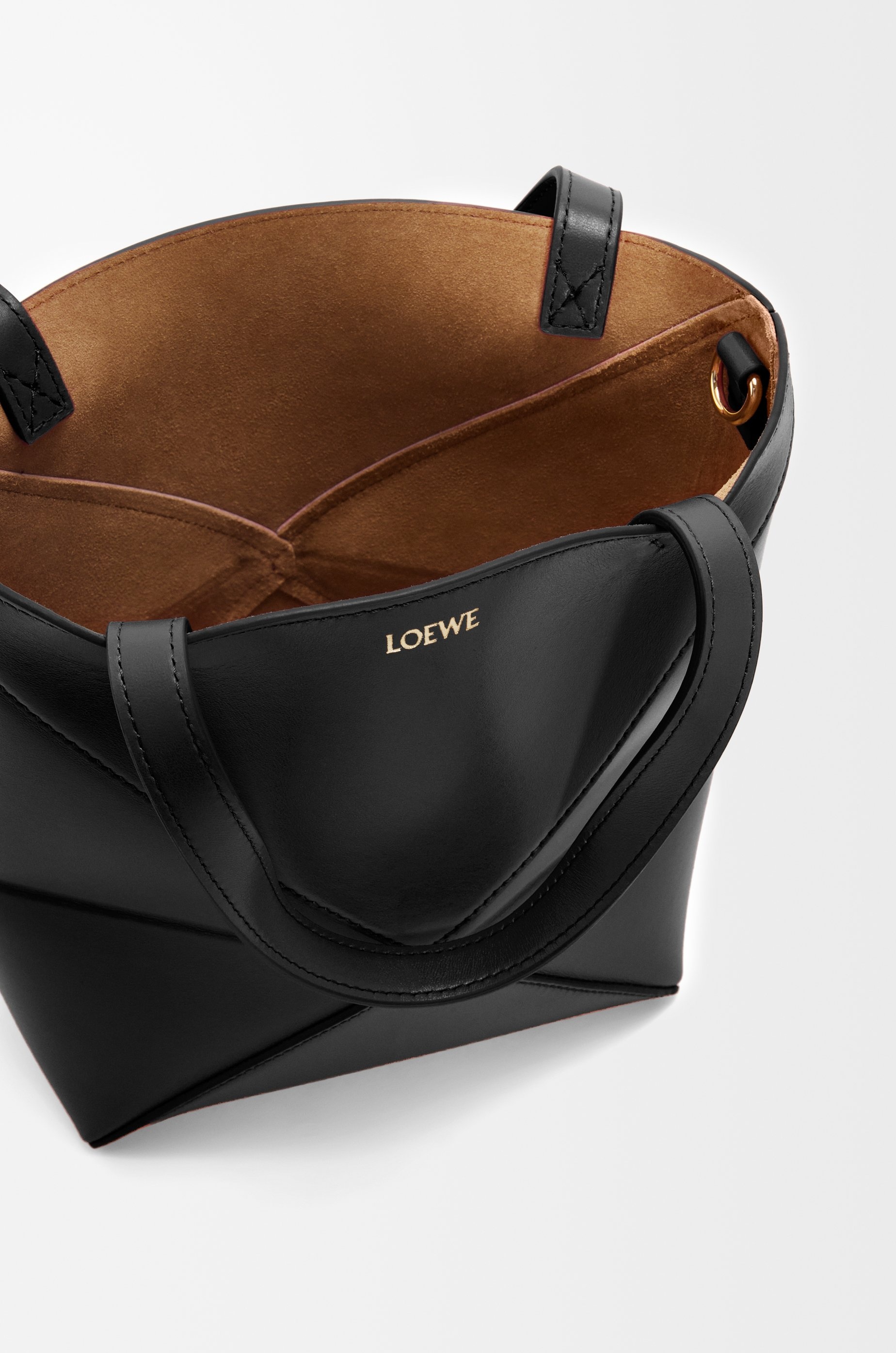 Mini Puzzle Fold Tote in shiny calfskin - 10