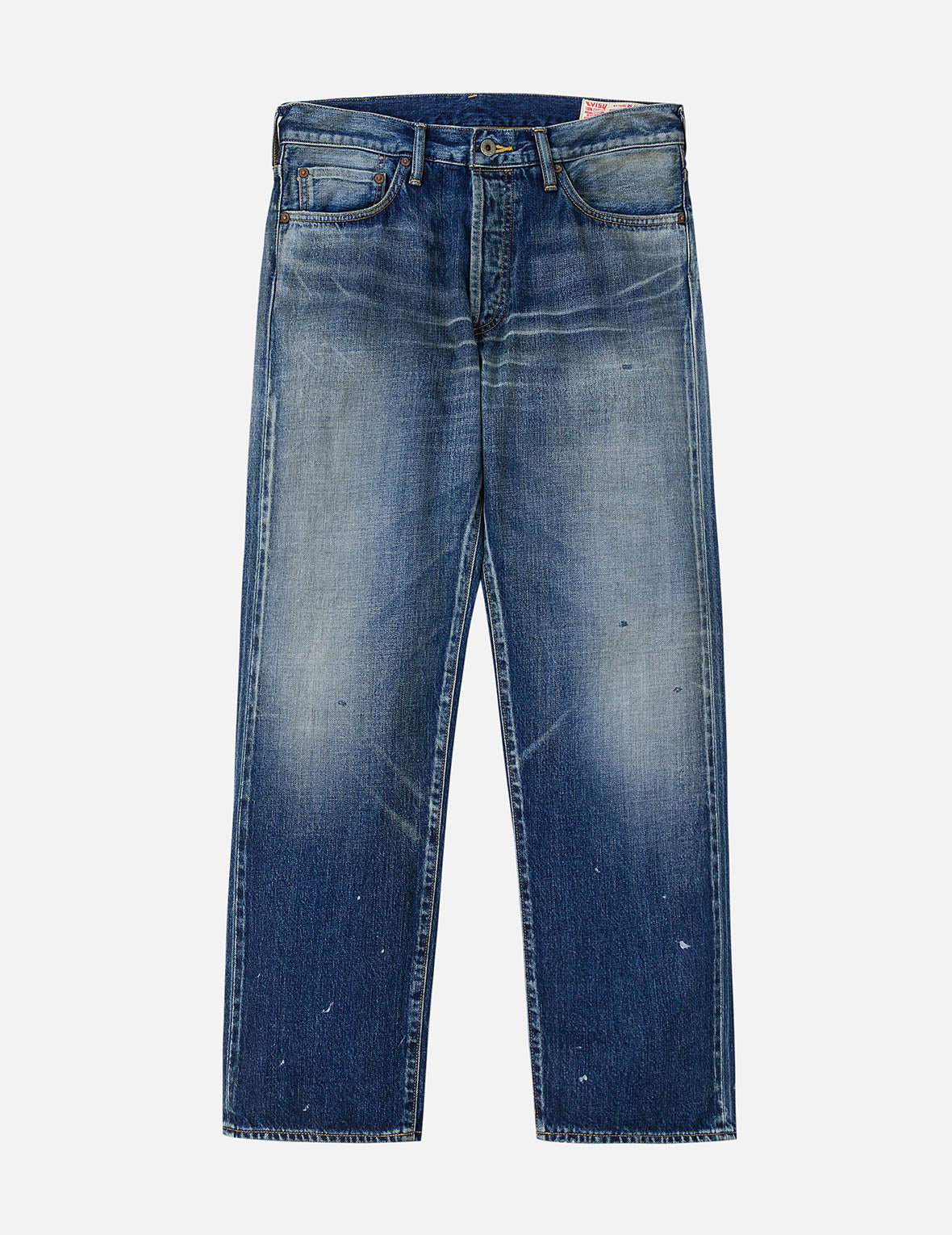 Washed Seagull Print Regular Fit Jeans - 4
