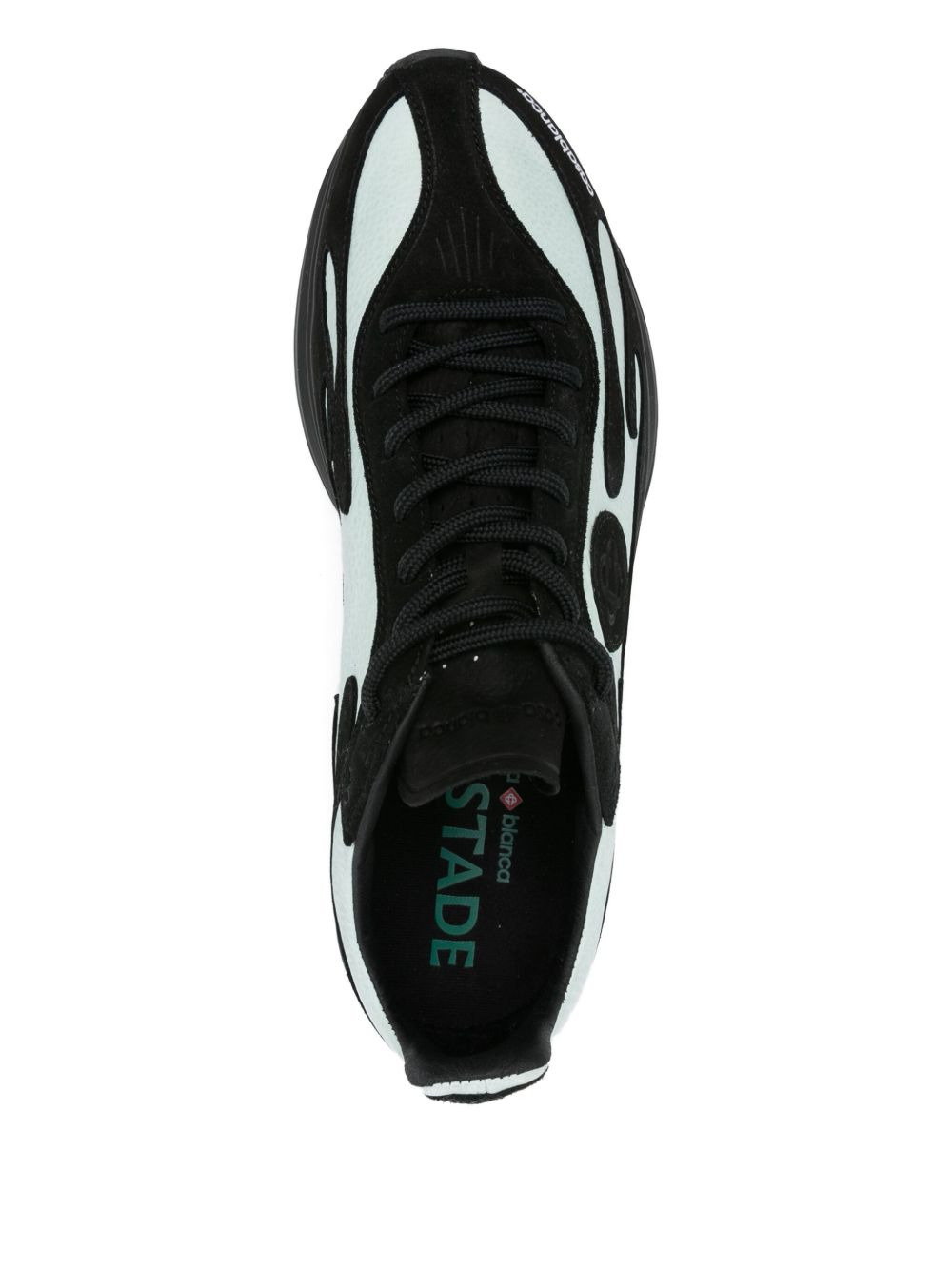 lace-up two-tone sneakers - 4