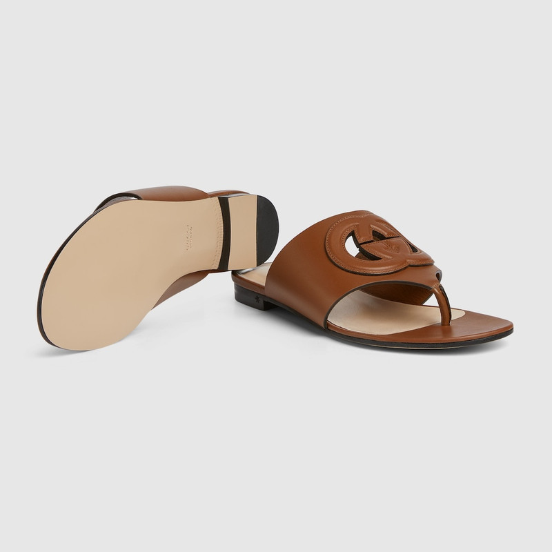 Women's Interlocking G cut-out sandal 6