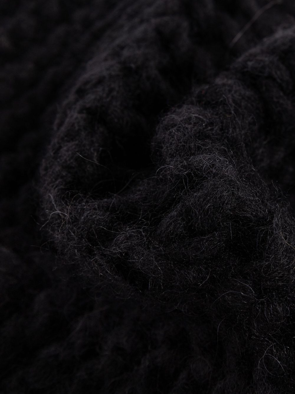 cable-knit fringed scarf - 3