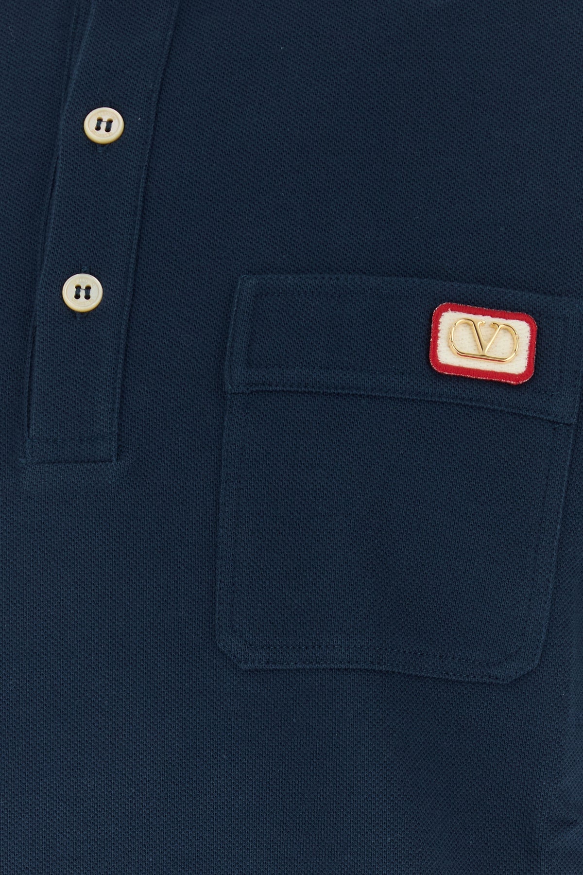 Blue piquet polo shirt - 3
