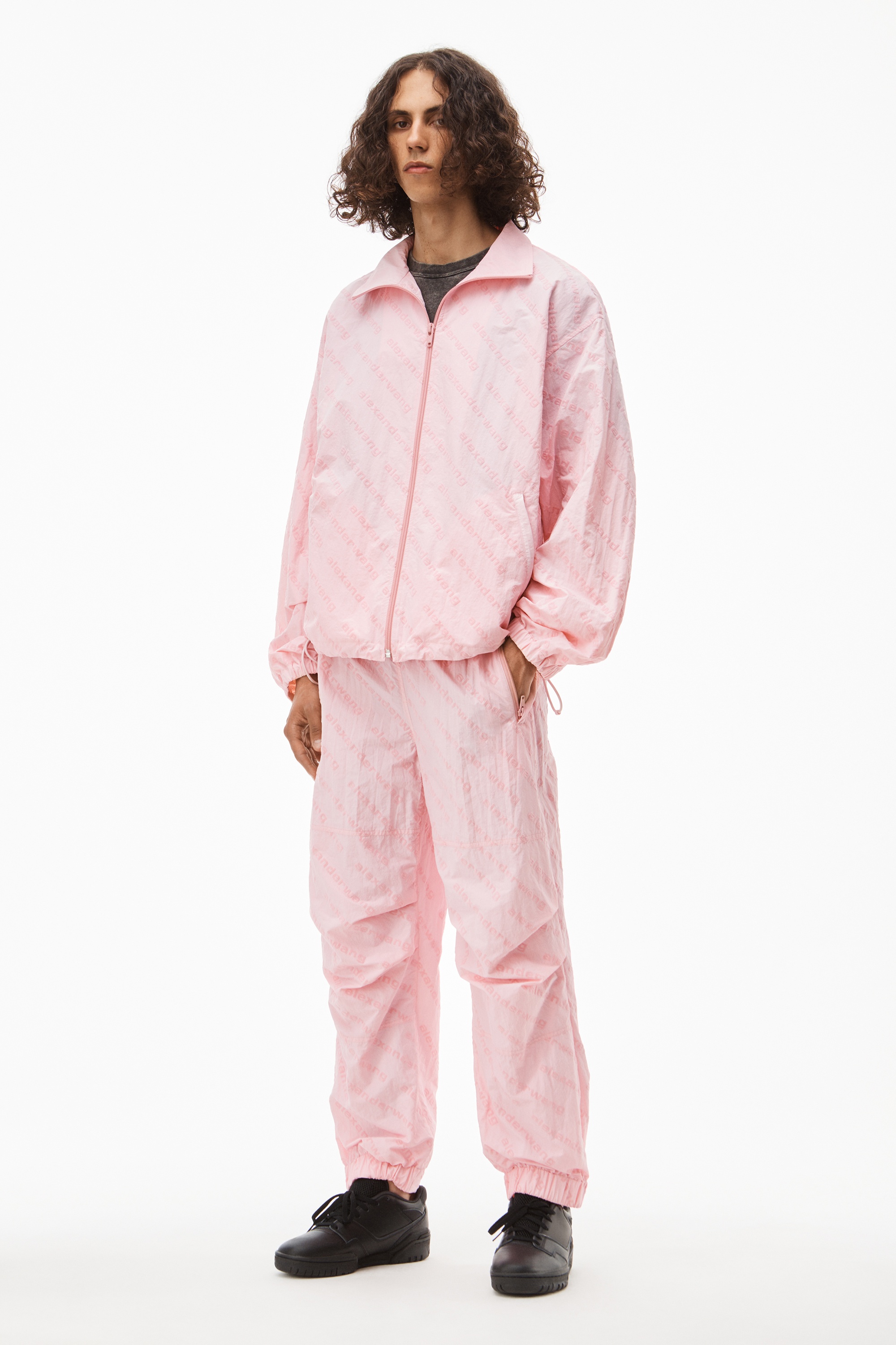 LOGO TRACK JACKET IN CRINKLE NYLON - 3