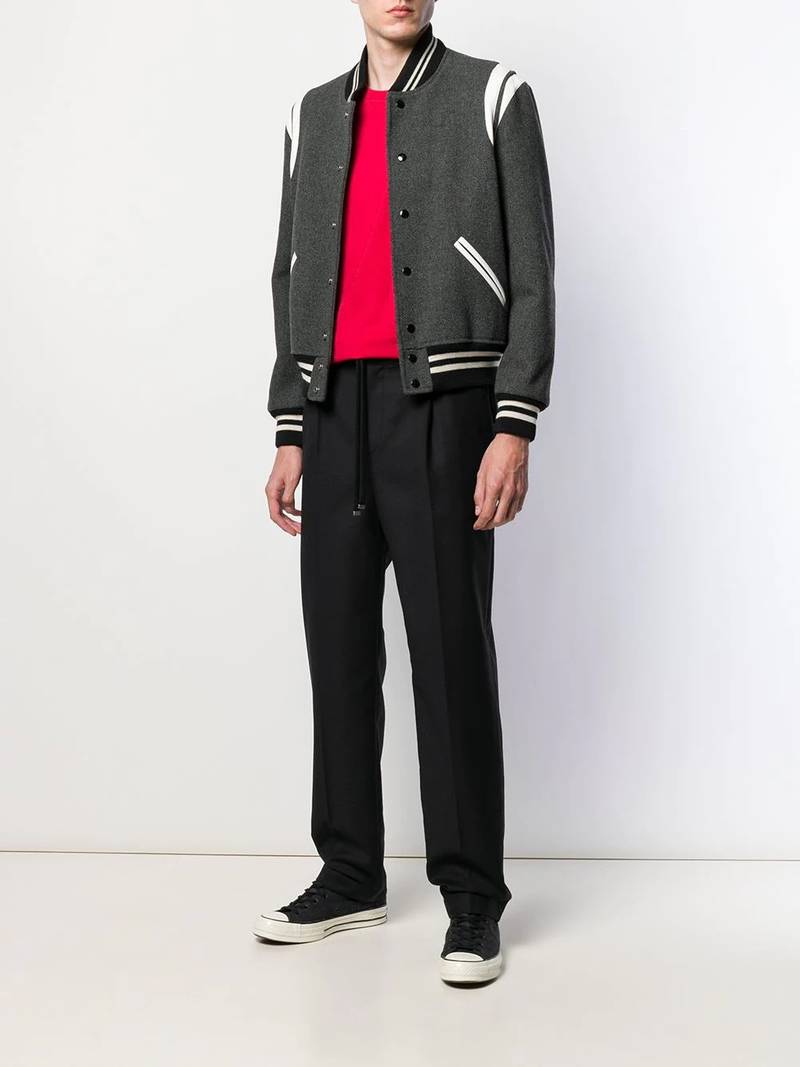 SAINT LAURENT belted tailored trousers outlook