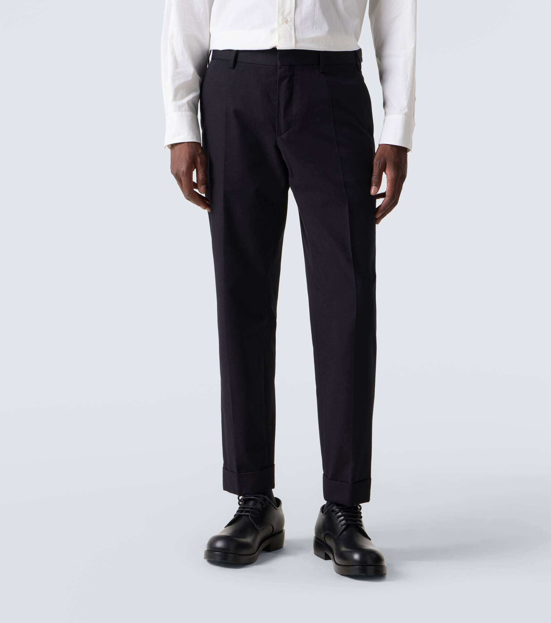 Cotton and wool straight pants - 3
