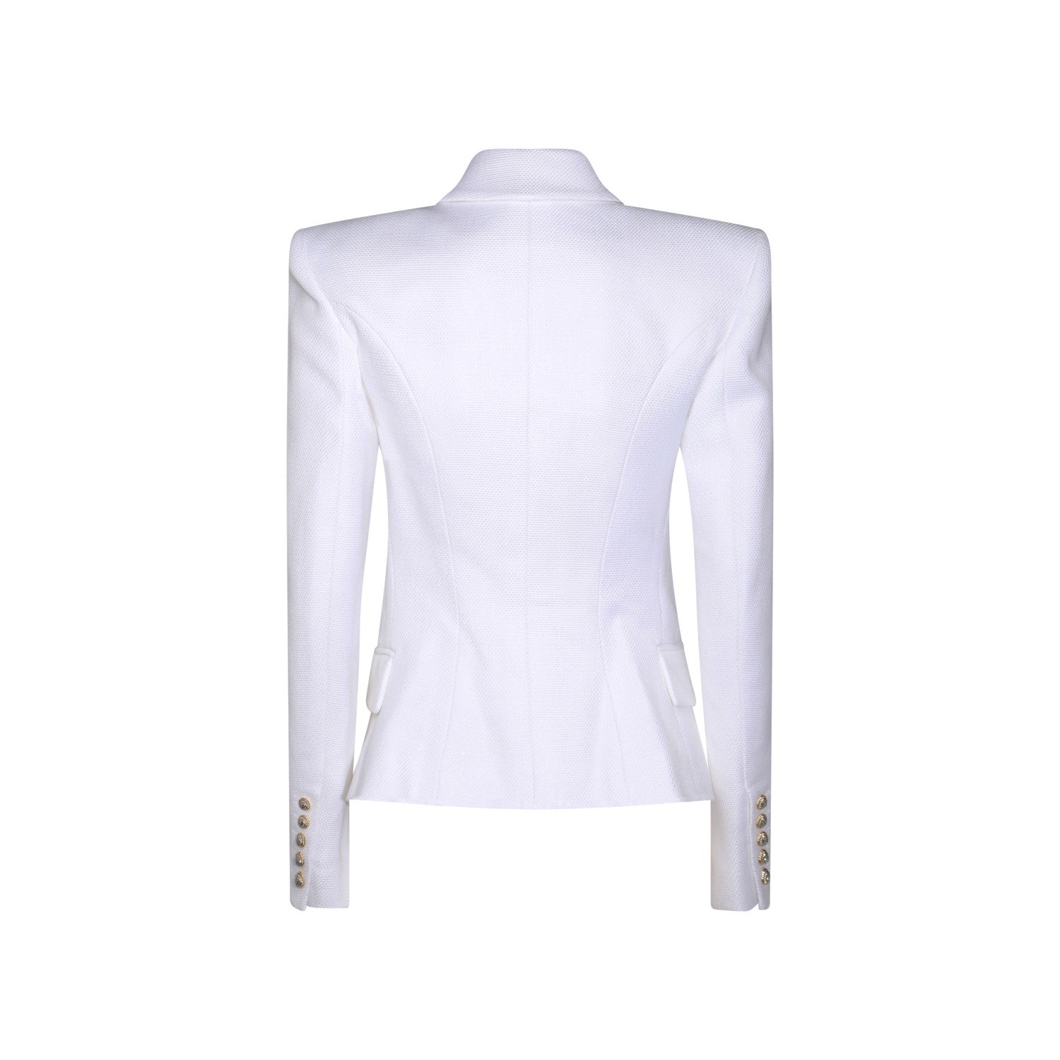 【関税&送料込】Balmain White Viscose Blend Blazer Balmain WHITE VISCOSE BLAZER | palazzobelli | REVERSIBLE