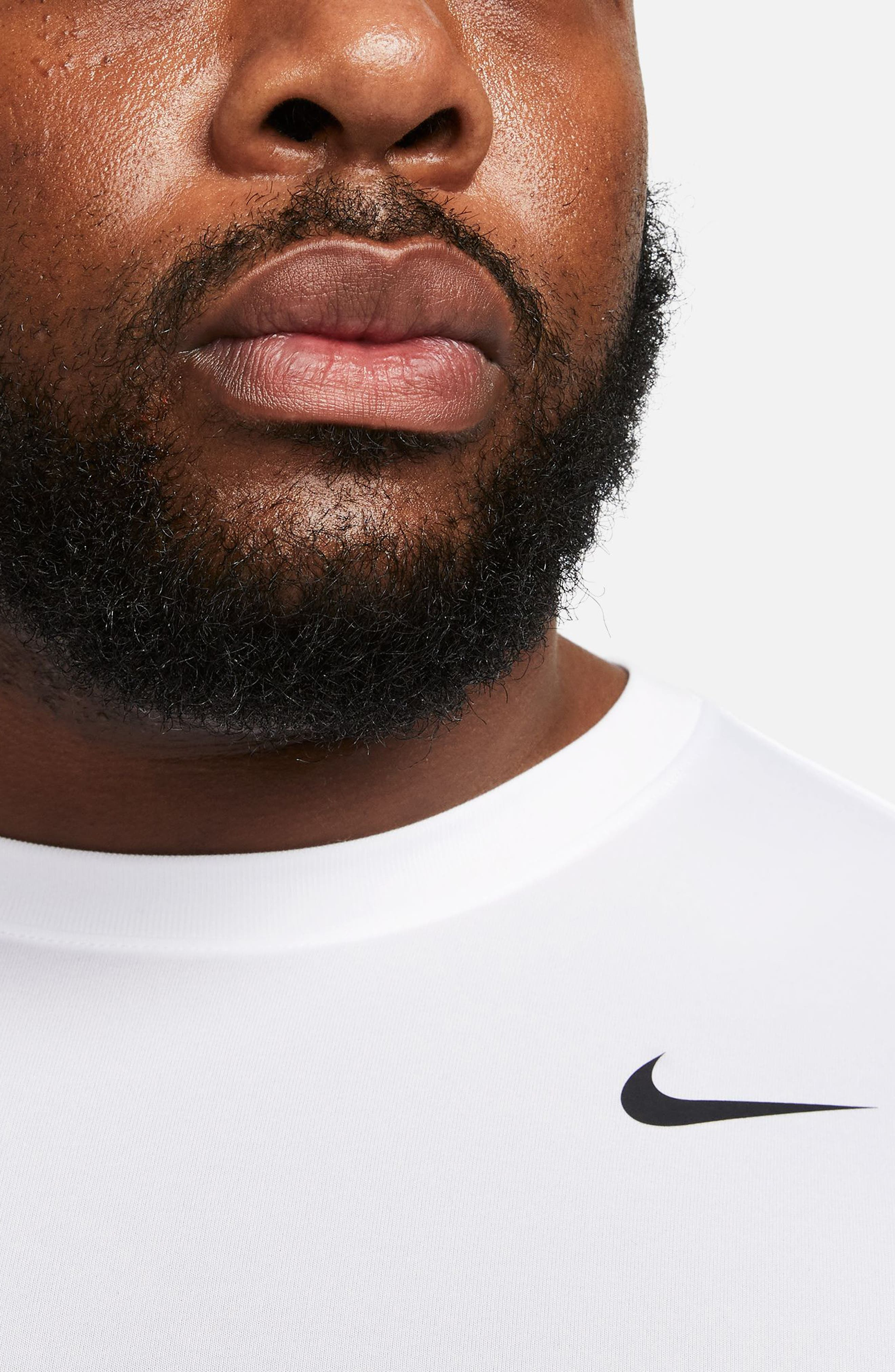 Nike Dri-FIT Legend Fitness Muscle T-Shirt in White/Black at Nordstrom - 6