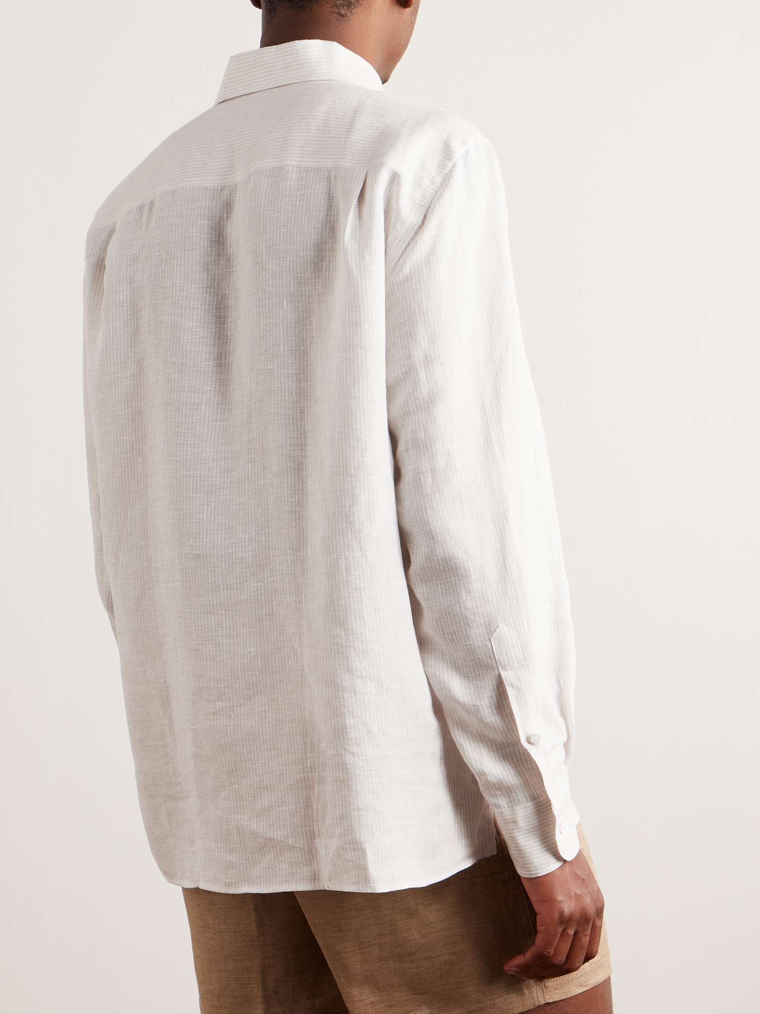 André Striped Linen Shirt - 3