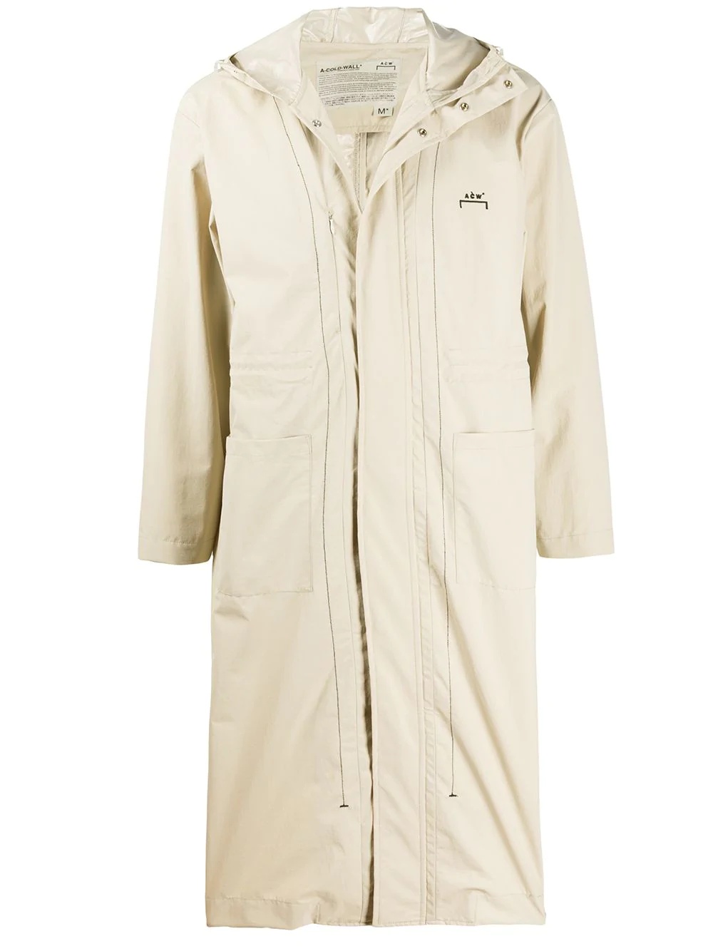 hooded parka coat - 1