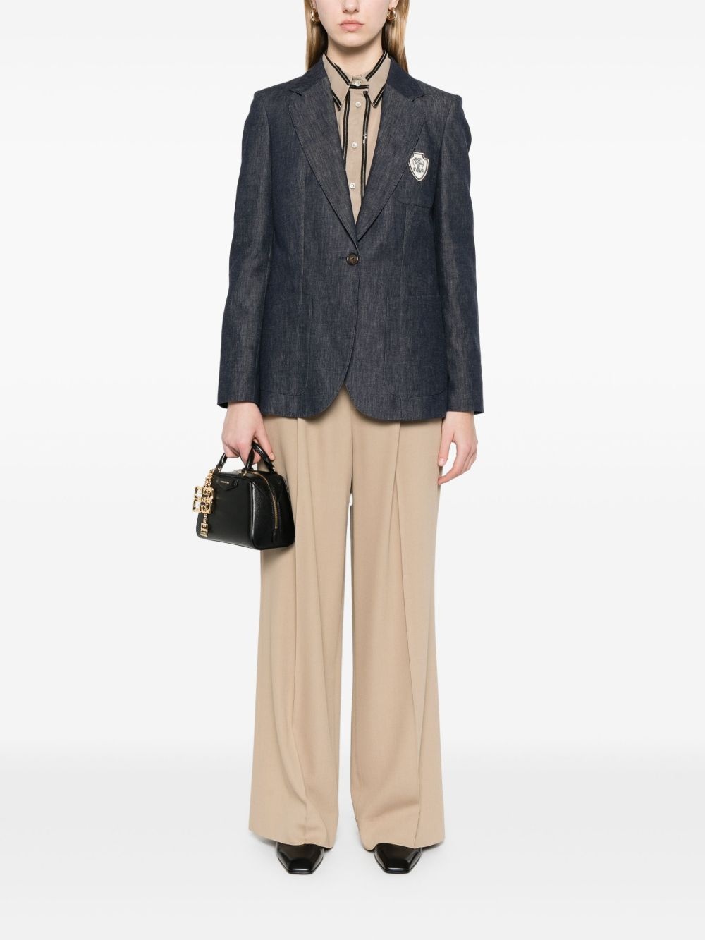 chambray blazer - 2