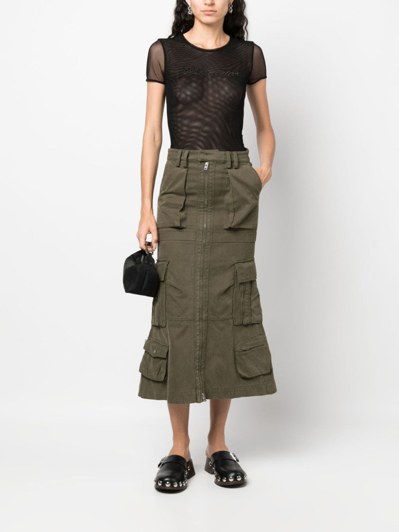 Blumarine logo-embellished mesh T-shirt outlook