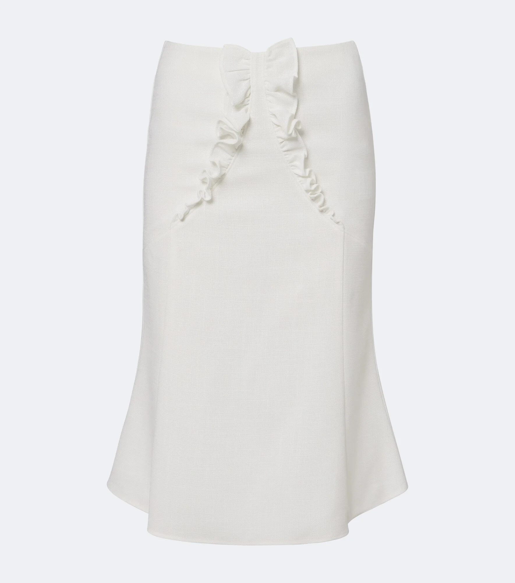Bow-detail ruffled midi skirt - 1