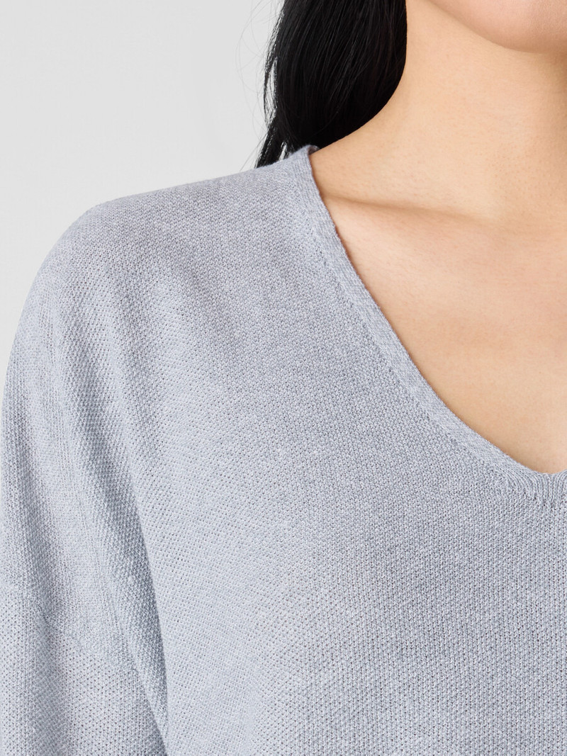 Organic Linen Cotton V-Neck Top 5