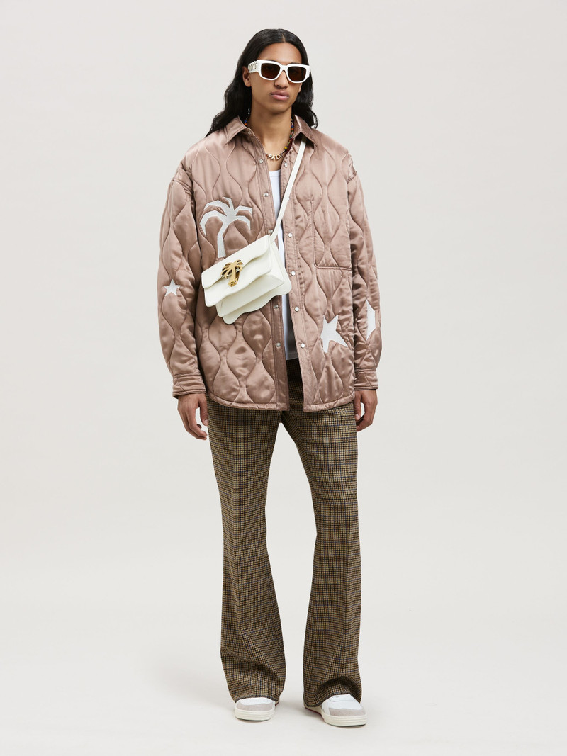 Palm Angels LIFE IS PALM QUILTED OVERSHIRT outlook