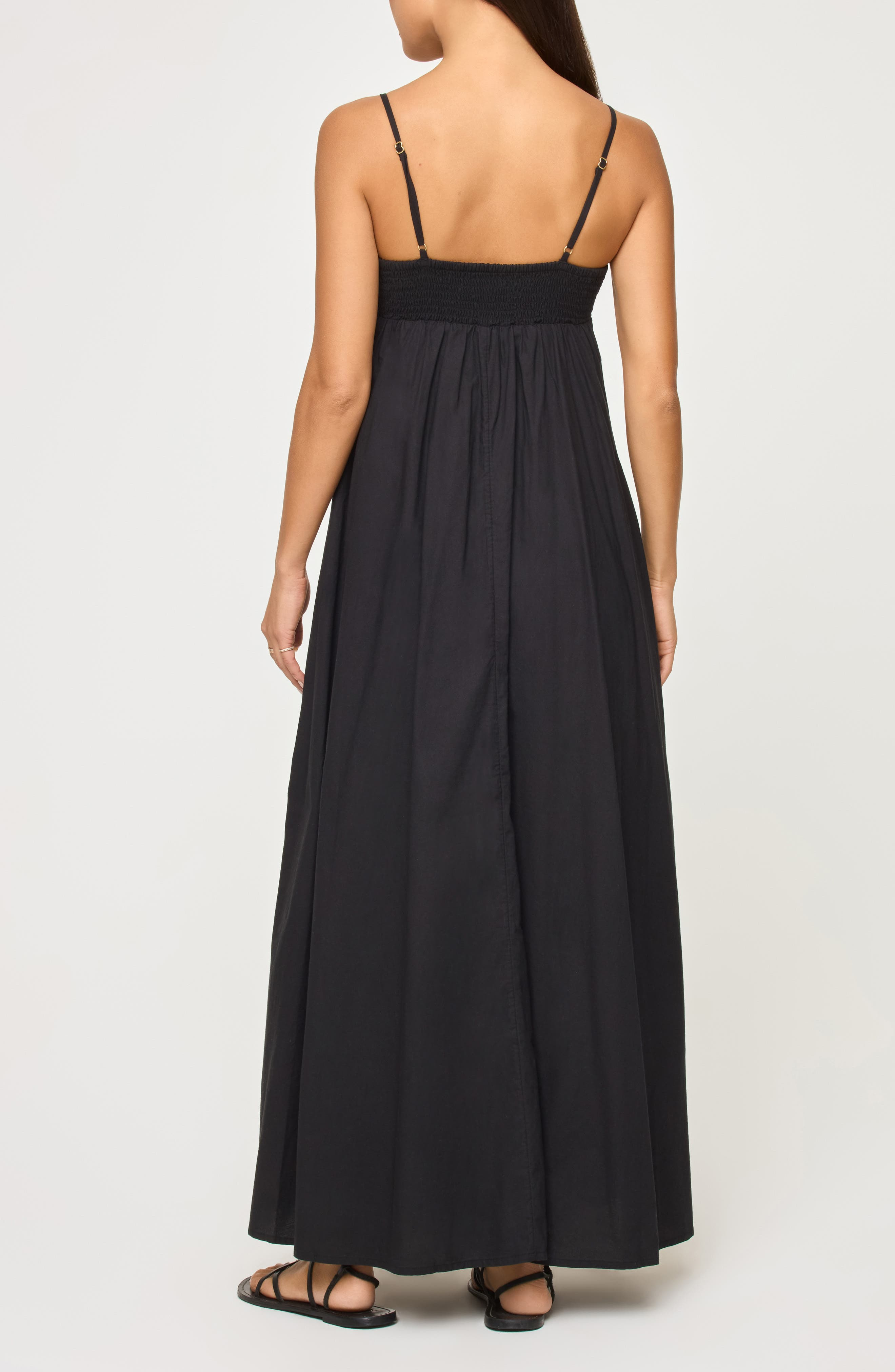 LSPACE Raveena Cotton Cover-Up Maxi Dress in Black at Nordstrom - 2
