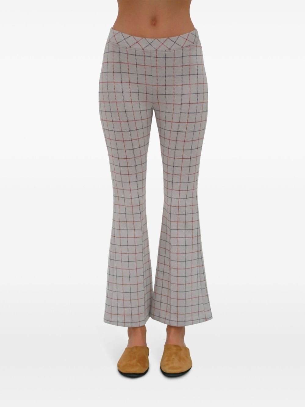 check-pattern trousers - 6