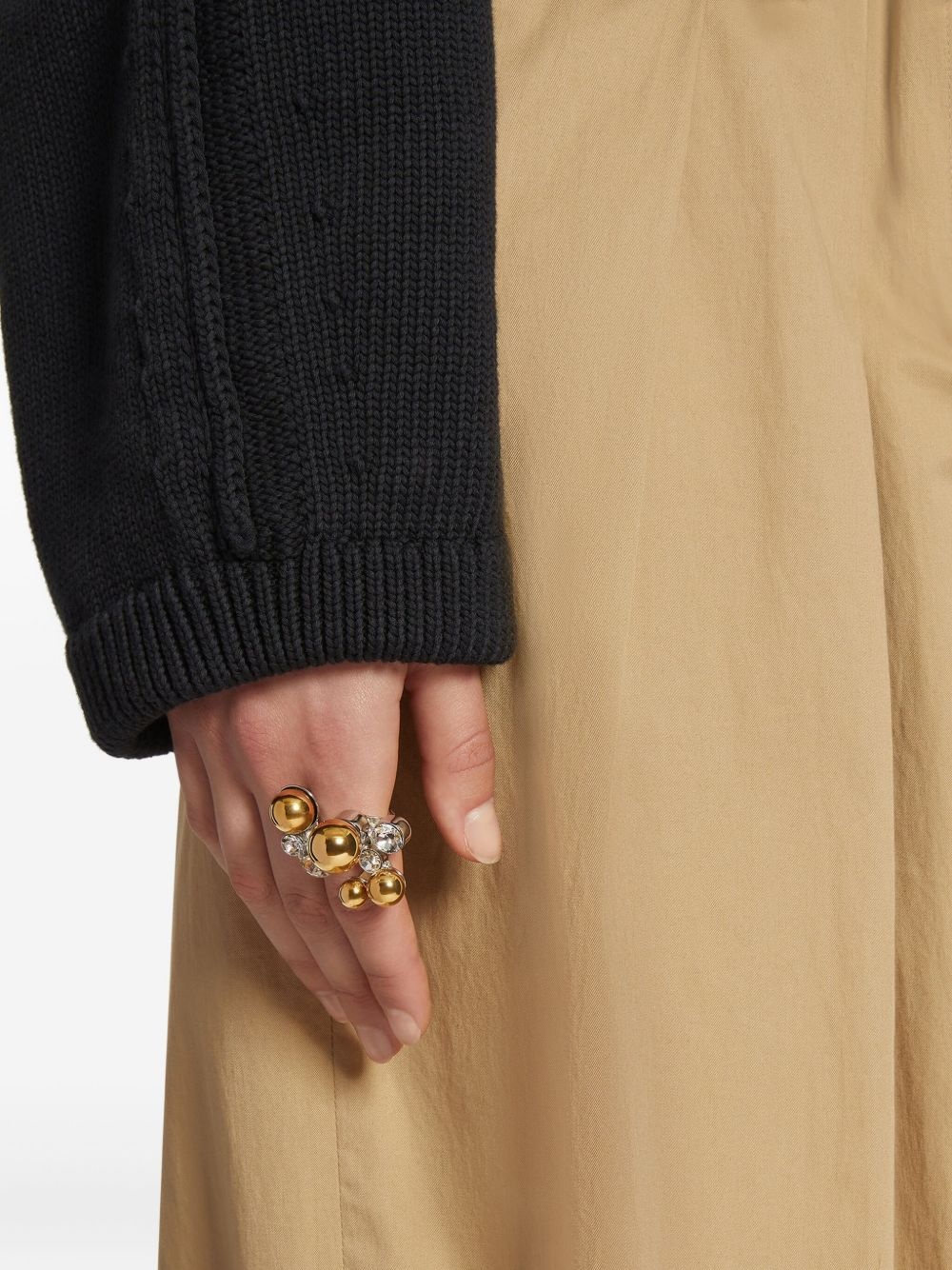 bead-embellishment ring - 2