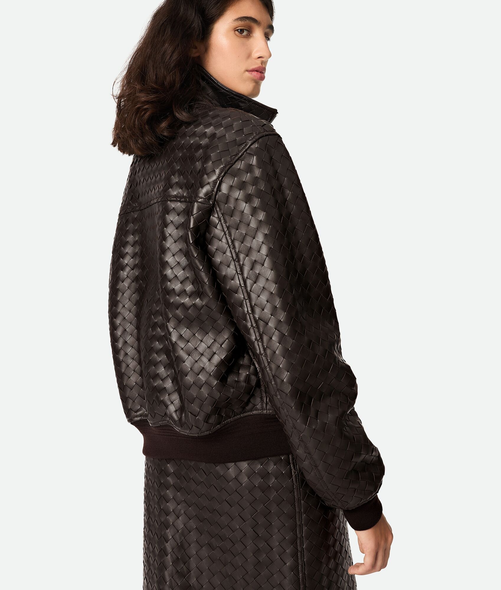 Intrecciato Leather Blouson - 3