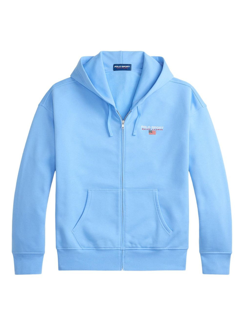 logo-detail zip-up hoodie 1