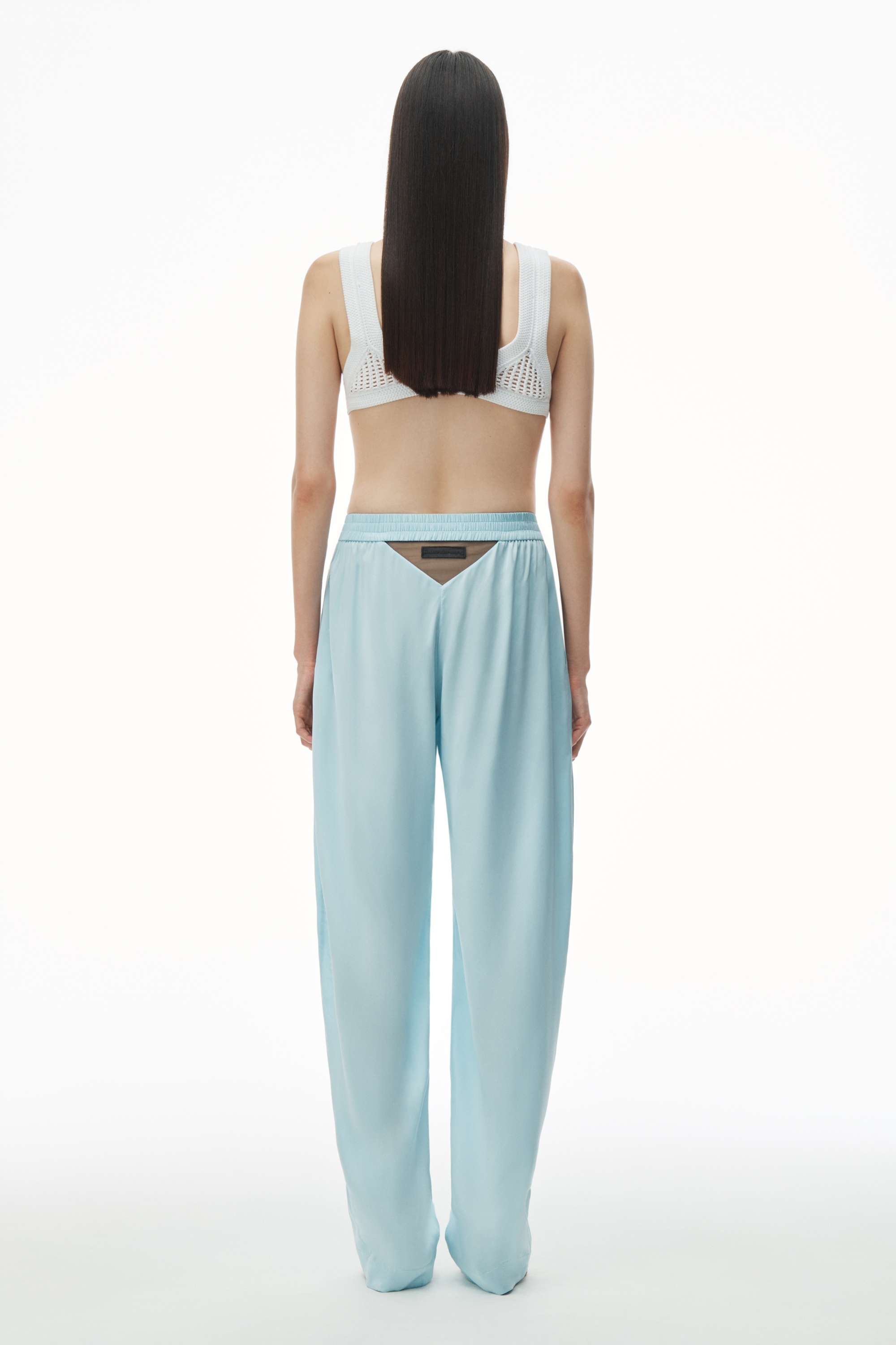 Logo Cutout Boxer-Style Pant in Silk - 4