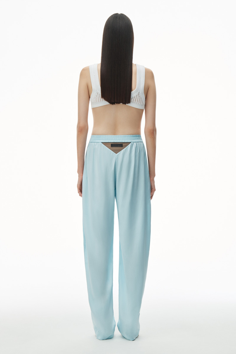 Logo Cutout Boxer-Style Pant in Silk 4