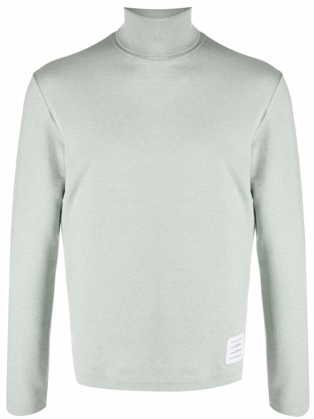 name-tag roll-neck sweatshirt - 1