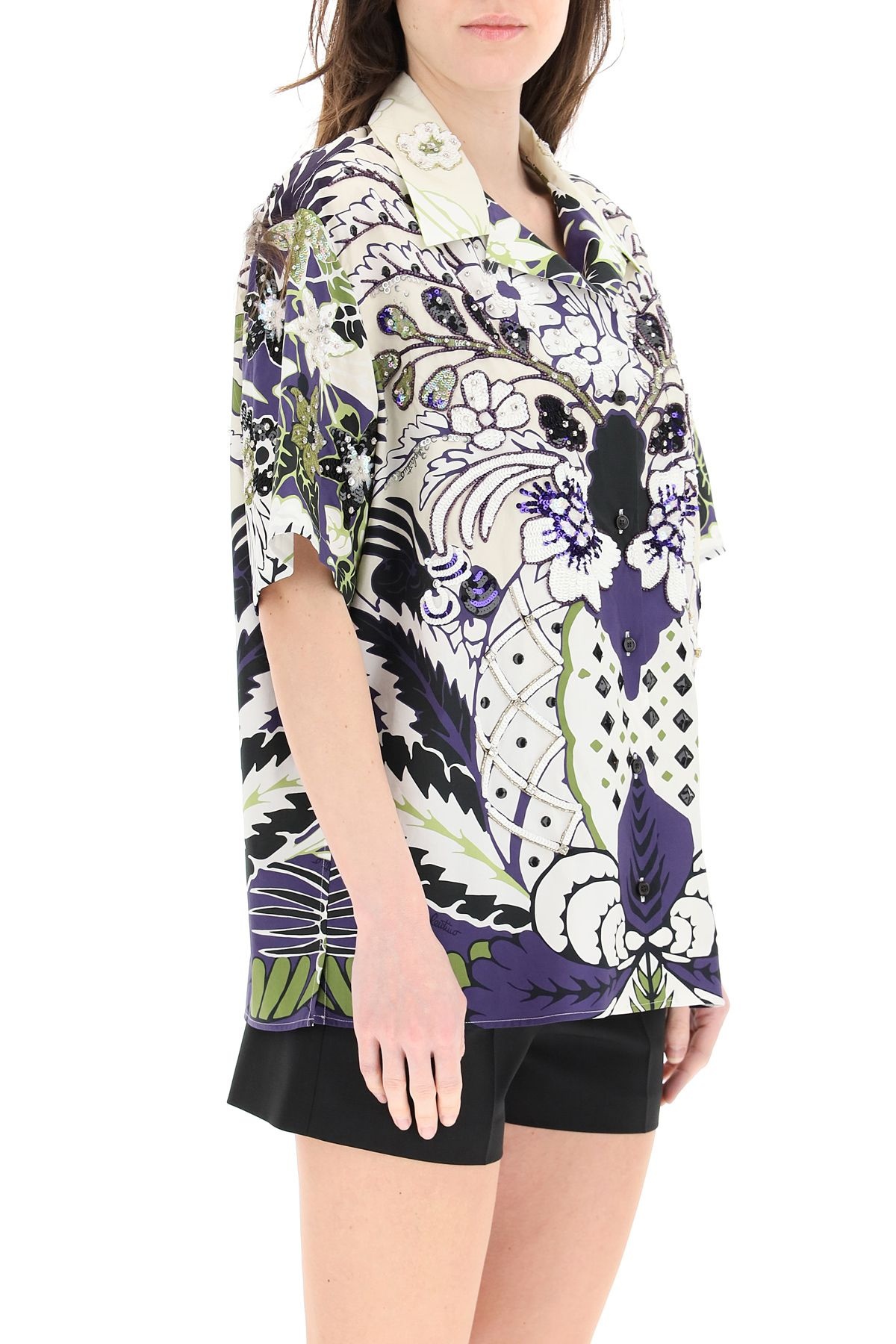 PRINTED SHIRT WITH EMBROIDERIES - 3