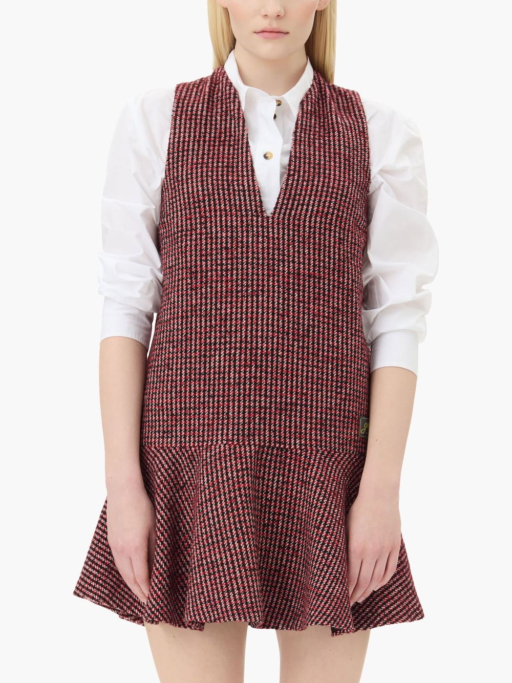 checked mini dress - 5