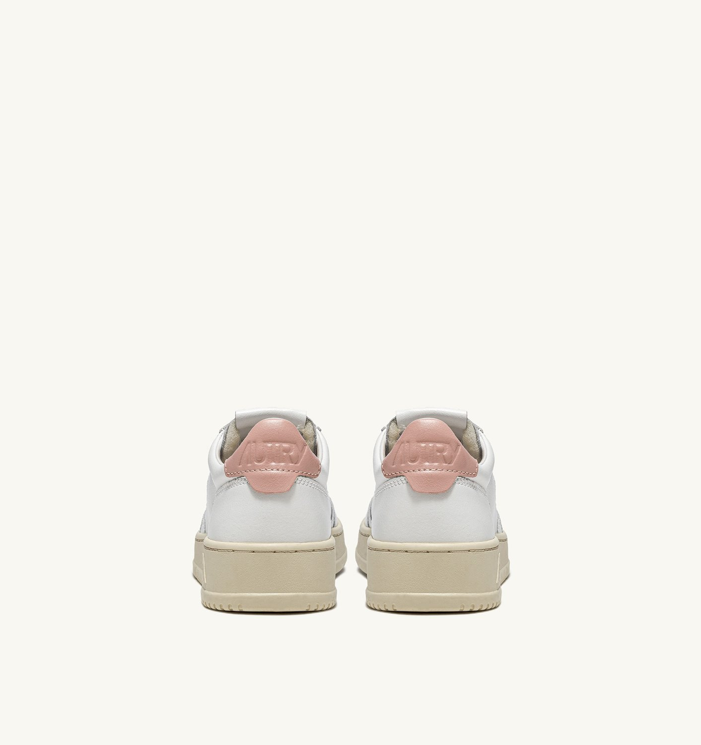 MEDALIST LOW SNEAKERS IN WHITE AND PINK LEATHER - 3