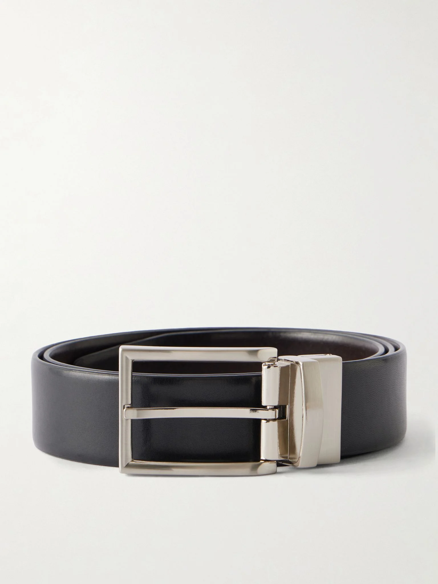 OC Strip/104 Reversible Leather Belt Black - 1