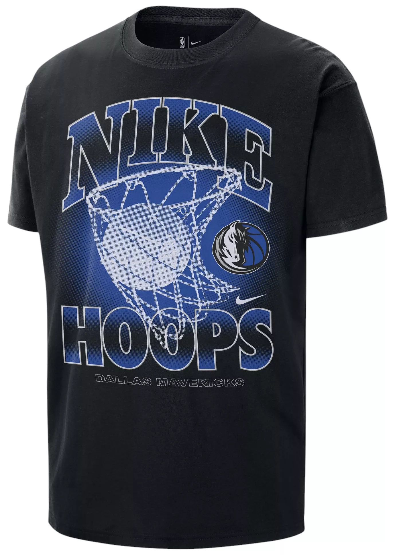 Nike Men's Dallas Mavericks Black Vintage Hoops T-Shirt - 1