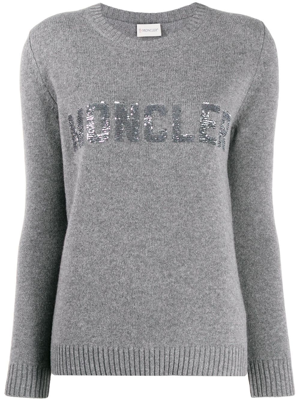 sequined logo jumper - 6