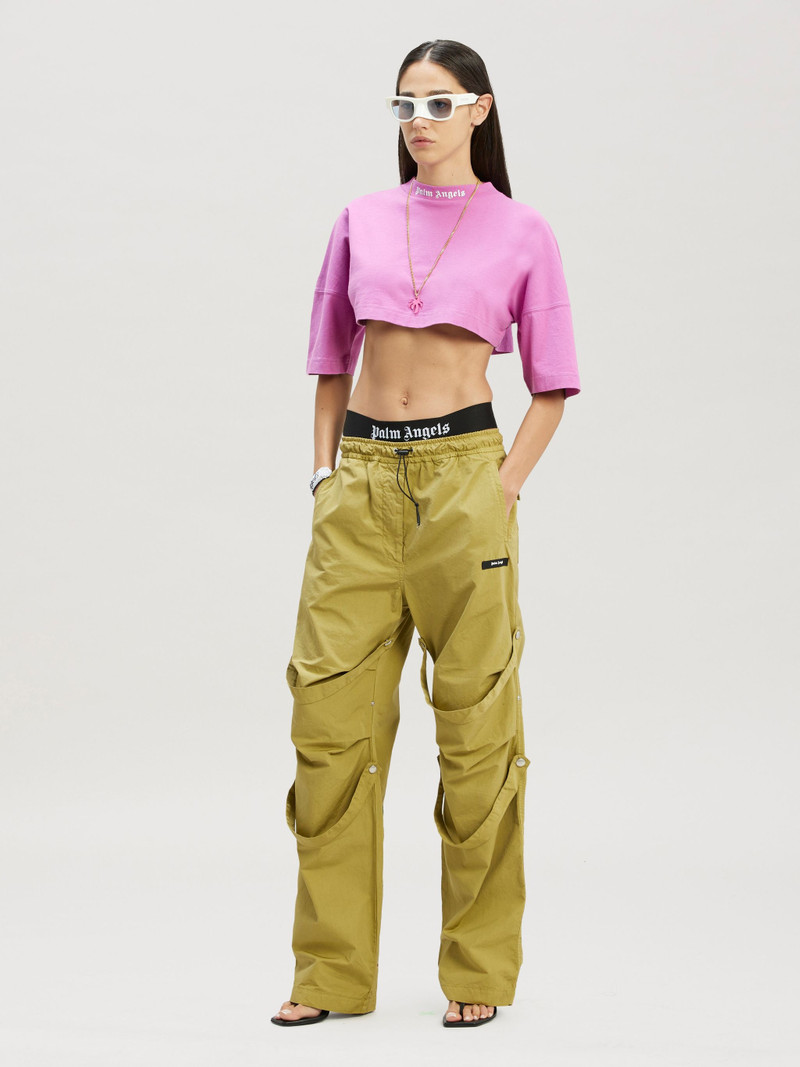 Palm Angels Classic Logo Over Cropped T-shirt outlook
