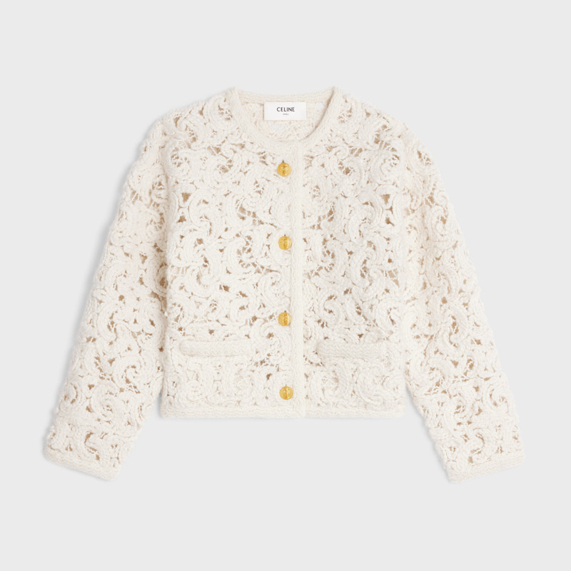 ジャケット・アウター CELINE CARDIGAN JACKET IN ALPACA WOOL CÉLINE Cardigan Jacket in Alpaca Wool Size M – Boutique Finest