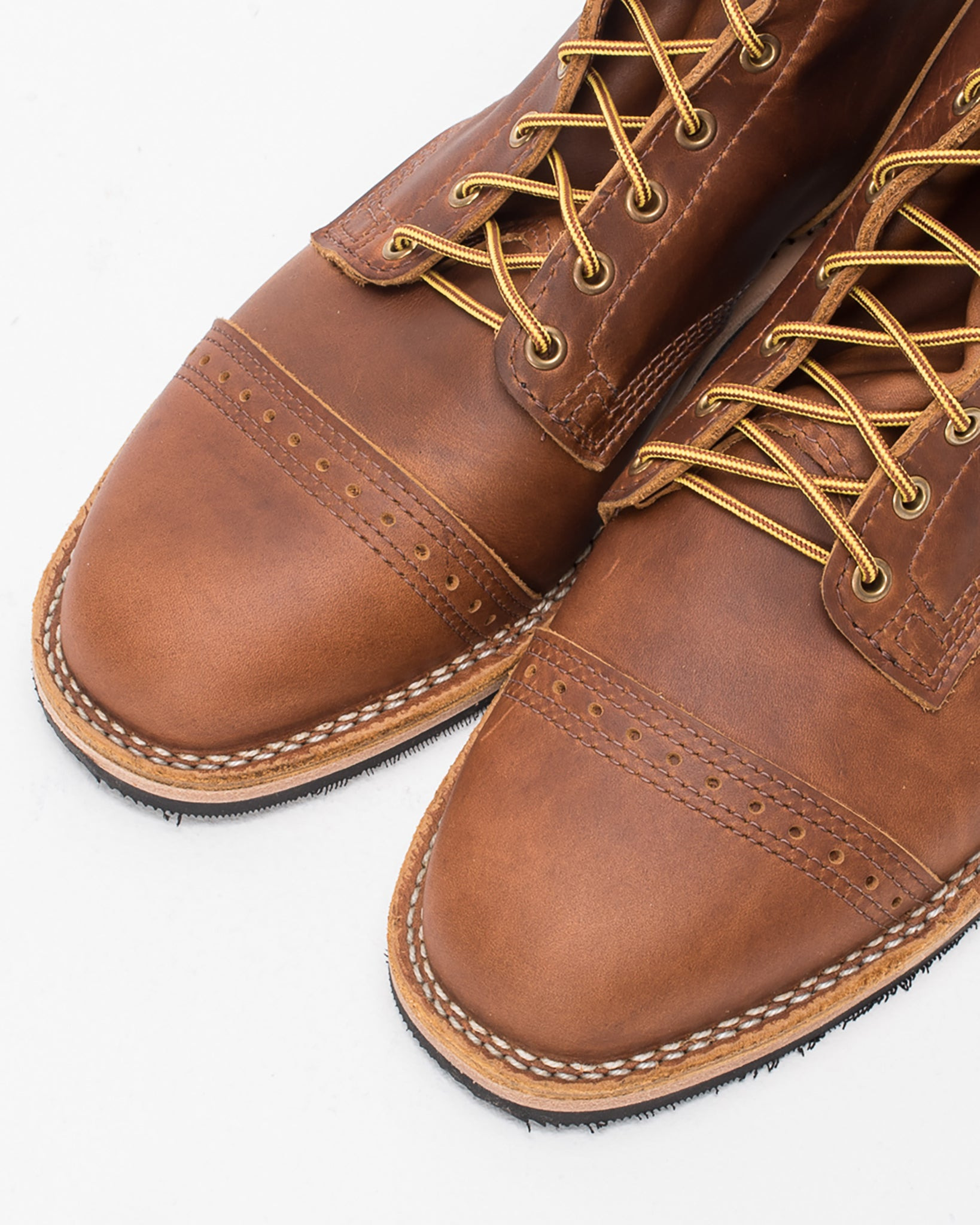 IHWE-GLMN-TAN Iron Heart Int'l x Wesco® - 7" Domain Toe Cap Boot - British Tan. The "Guildsman" - 5