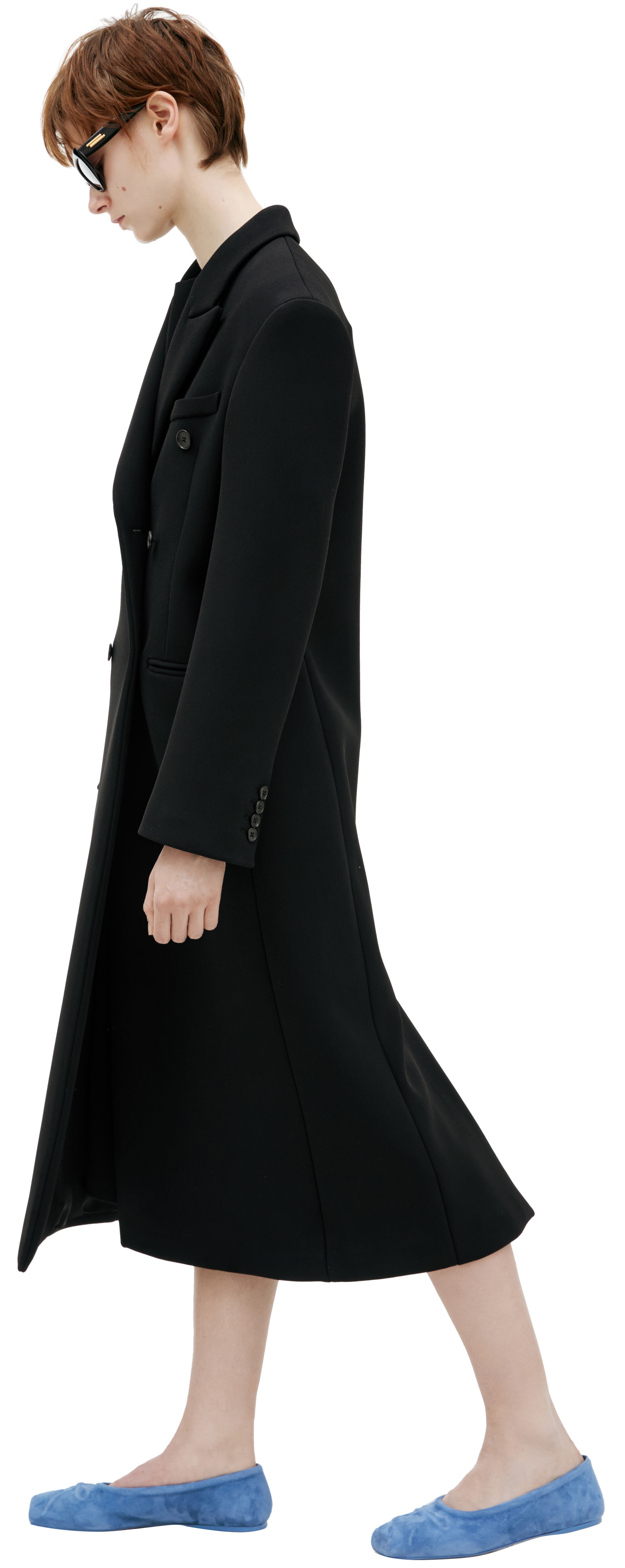DOUBLE-BREASTED VISCOSE COAT - 2